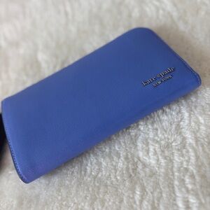 Kate Spade Devin Dark Periwinkle Blue Clutch/Wallet